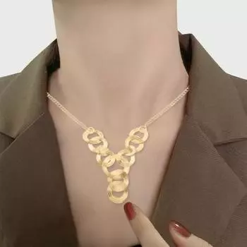 Женское ожерелье Европа и Америка Геометрический Минималистичный Тонкая работа Гальваника Платье Устойчивый к выцветанию