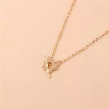 Женское ожерелье из искусственного кристалла, металлический цветок, контрастный цветок, короткое ожерелье из нержавеющей сплава, украшение на шею, ювелирное изделие, подарок на день рождения золотистый