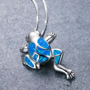 Женское ожерелье из лягушки, ювелирные изделия из искусственного камня, универсальное долговечное ожерелье с подвеской зелёный