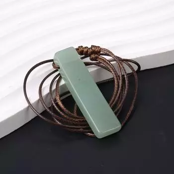 Женское ожерелье из натурального камня, зеленое ожерелье с авантюрином, нерегулярный кулон, подвески для женщин, романтический подарок на день рождения 35-50x8-12mm