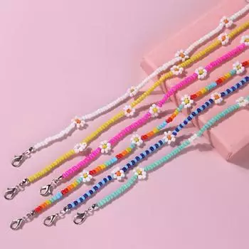 Женское ожерелье, красочные бисерные цветочные украшения, гальванические бусины, цепочка на ключицу, подарок на день рождения F