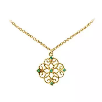 Женское ожерелье кружевное ажурное квадратное изумрудное ожерелье корейское элегантное
