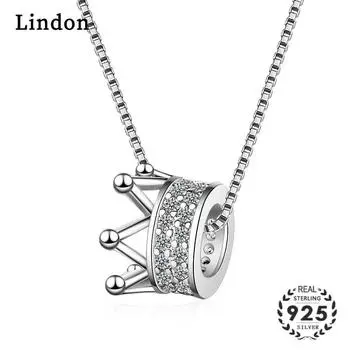 Женское ожерелье Lindon из медного сплава с цирконом, кулон, подарок на вечеринку белый