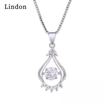 Женское ожерелье Lindon, кулон из медного сплава, циркон, модный подарок