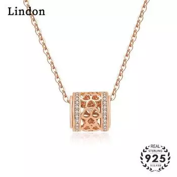 Женское ожерелье Lindon, кулон из медного сплава, циркон, модный подарок белый