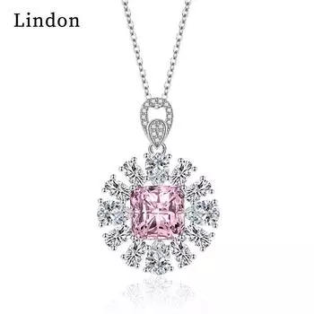 Женское ожерелье Lindon, кулон из медного сплава, циркон, модный подарок розовый