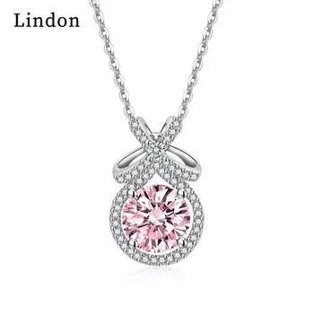 Женское ожерелье Lindon, кулон из медного сплава, циркон, модный подарок белый