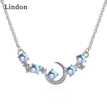 Женское ожерелье Lindon, кулон из медного сплава, циркон, модный подарок серебряный