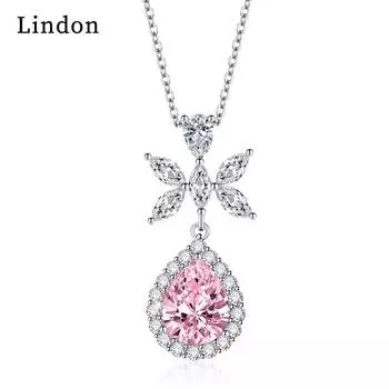 Женское ожерелье Lindon, кулон из медного сплава, циркон, модный подарок синий