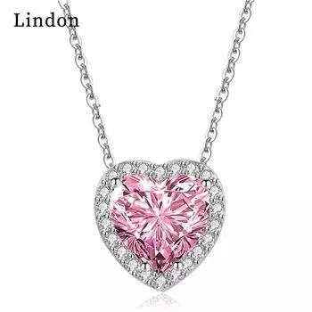 Женское ожерелье Lindon, кулон из медного сплава, циркон, модный подарок синий