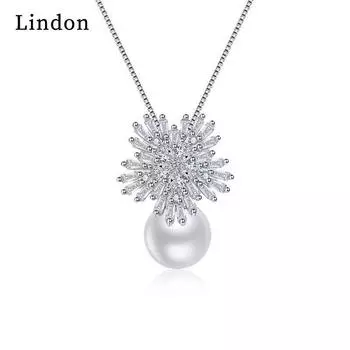 Женское ожерелье Lindon, кулон из медного сплава, циркон, модный подарок