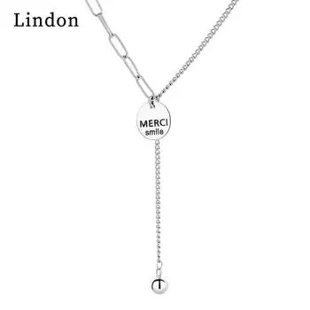 Женское ожерелье Lindon, кулон из медного сплава, циркон, модный подарок серебряный