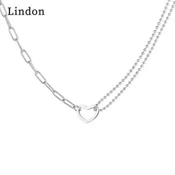 Женское ожерелье Lindon, кулон из медного сплава, циркон, модный подарок серебряный