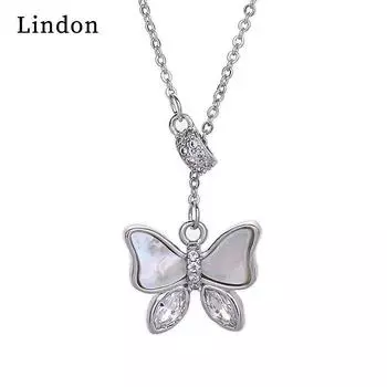 Женское ожерелье Lindon, кулон из медного сплава, циркон, модный подарок