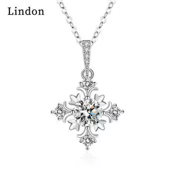 Женское ожерелье Lindon, кулон из медного сплава, циркон, модный подарок белый