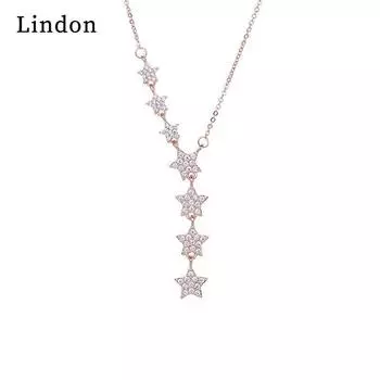 Женское ожерелье Lindon, кулон из медного сплава, циркон, модный подарок