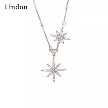 Женское ожерелье Lindon, кулон из медного сплава, циркон, модный подарок