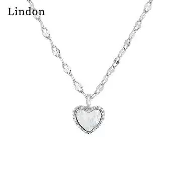 Женское ожерелье Lindon, кулон из медного сплава, циркон, модный подарок серебряный