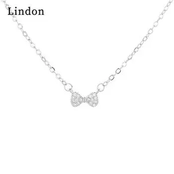 Женское ожерелье Lindon, кулон из медного сплава, циркон, модный подарок серебряный