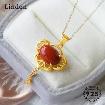 Женское ожерелье Lindon, кулон из медного сплава, циркон, модный подарок