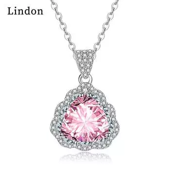 Женское ожерелье Lindon, кулон из медного сплава, циркон, модный подарок синий