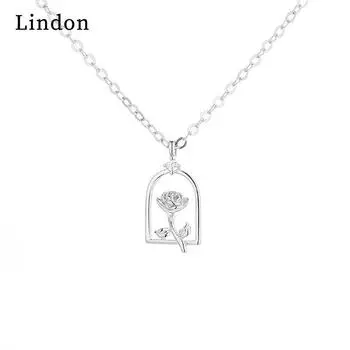 Женское ожерелье Lindon, кулон из медного сплава, циркон, модный подарок серебряный