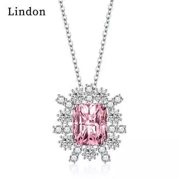 Женское ожерелье Lindon, кулон из медного сплава, циркон, модный подарок красный