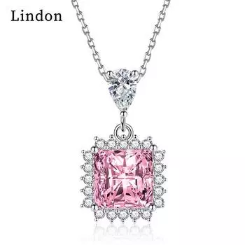 Женское ожерелье Lindon, кулон из медного сплава, циркон, модный подарок синий