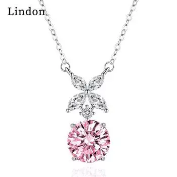 Женское ожерелье Lindon, кулон из медного сплава, циркон, модный подарок синий