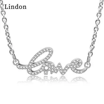 Женское ожерелье Lindon, кулон из медного сплава, циркон, модный подарок серебряный