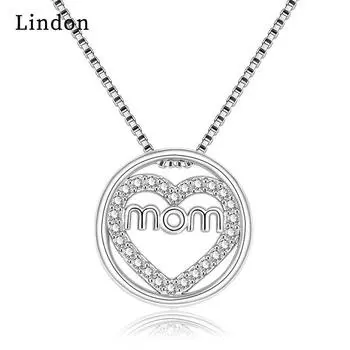 Женское ожерелье Lindon, кулон из медного сплава, циркон, модный подарок серебряный