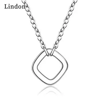 Женское ожерелье Lindon, кулон из медного сплава, циркон, модный подарок серебряный