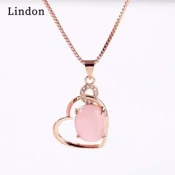 Женское ожерелье Lindon, кулон из медного сплава, циркон, модный подарок