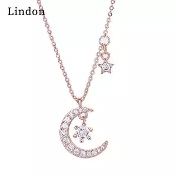Женское ожерелье Lindon, кулон из медного сплава, циркон, модный подарок