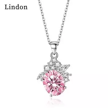 Женское ожерелье Lindon, кулон из медного сплава, циркон, модный подарок синий