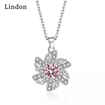 Женское ожерелье Lindon, кулон из медного сплава, циркон, модный подарок синий