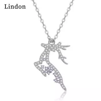 Женское ожерелье Lindon, кулон из медного сплава, циркон, модный подарок