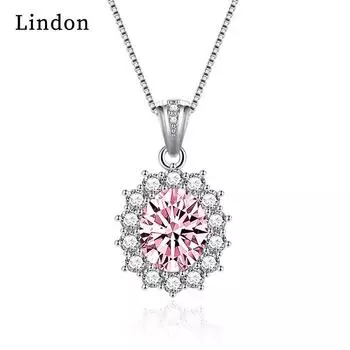 Женское ожерелье Lindon, кулон из медного сплава, циркон, модный подарок красный