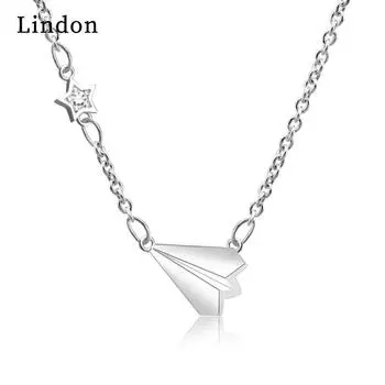 Женское ожерелье Lindon, кулон из медного сплава, циркон, модный подарок серебряный