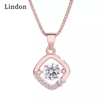 Женское ожерелье Lindon, кулон из медного сплава, циркон, модный подарок