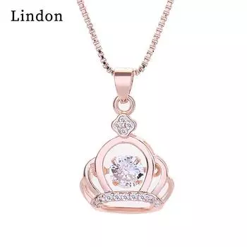 Женское ожерелье Lindon, кулон из медного сплава, циркон, модный подарок