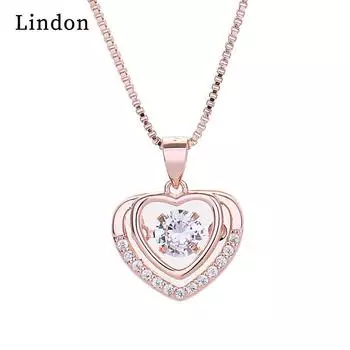 Женское ожерелье Lindon, кулон из медного сплава, циркон, модный подарок
