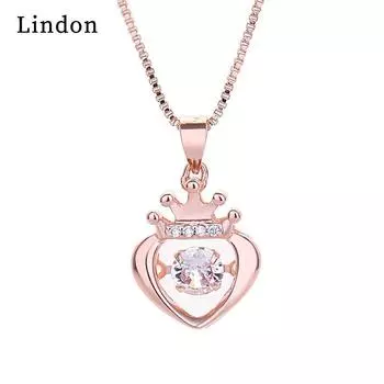 Женское ожерелье Lindon, кулон из медного сплава, циркон, модный подарок