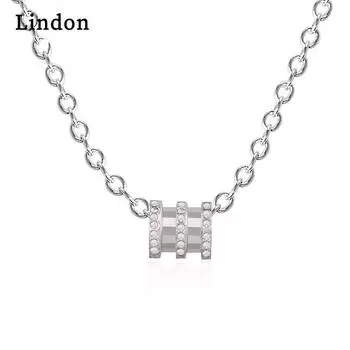 Женское ожерелье Lindon, кулон из медного сплава, циркон, модный подарок белый
