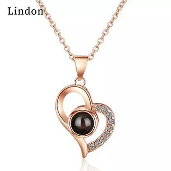 Женское ожерелье Lindon, кулон из медного сплава, циркон, модный подарок