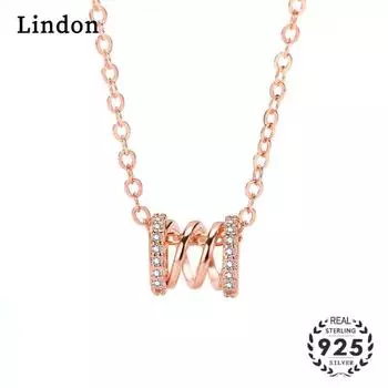 Женское ожерелье Lindon, кулон из медного сплава, циркон, модный подарок