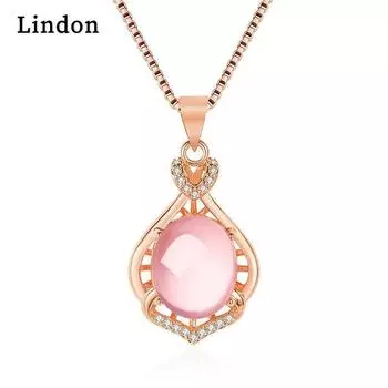 Женское ожерелье Lindon, кулон из медного сплава, циркон, модный подарок