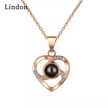 Женское ожерелье Lindon, кулон из медного сплава, циркон, модный подарок