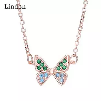 Женское ожерелье Lindon, кулон из медного сплава, циркон, модный подарок