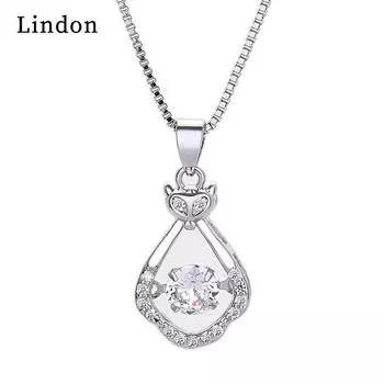 Женское ожерелье Lindon, кулон из медного сплава, циркон, модный подарок